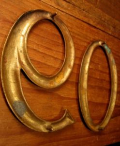 Large Bronze House Number 90