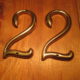 Brass House Numbers 22