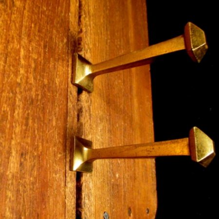 Brass Hall Tree Mirror Hooks