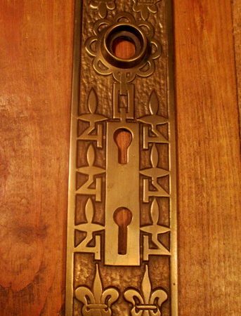 Bronze Exterior Door Plate Double Key